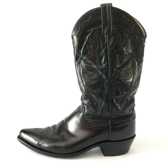 Dan Post Oxblood Black Western Boots - Picture 1 of 16